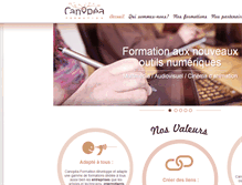 Tablet Screenshot of canopea-formation.com